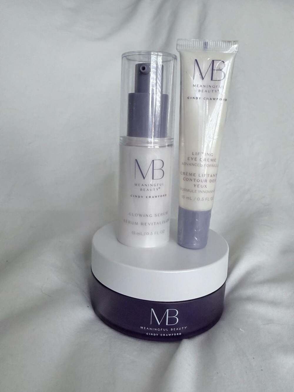 Meaningful Beauty Cindy Crawford Glowing Serum & Lifting Eye Crème Skincare Bund